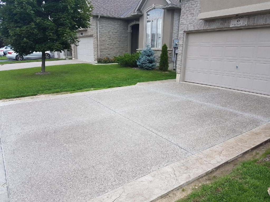 Stamped Concrete Driveway by Brantford Concrete Forming in Brantford, ON
